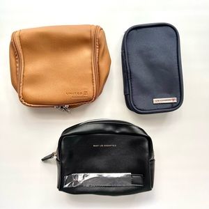 SET OF 3 amenity/toiletry pouches from United and Air Canada